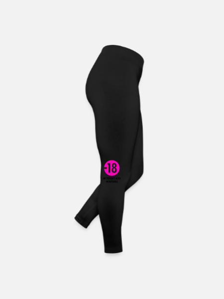 Interdit aux mineurs rose - Legging en jersey Femme - noir - Droite