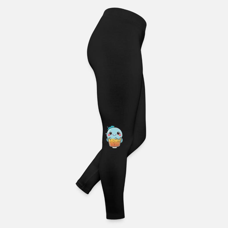 Kawaii Cute Happy Colorful Fish Bubble Tea Women’s Jersey Leggings
