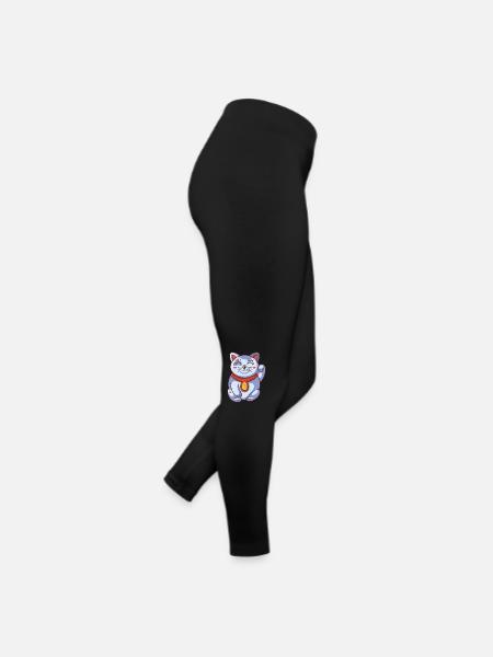 Katze - Frauen Jersey Leggings - Schwarz - Rechts