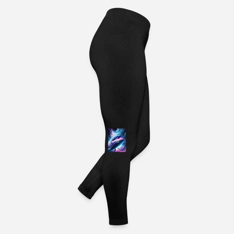 Divine whales in the cosmic star nebula Women’s Jersey Leggings