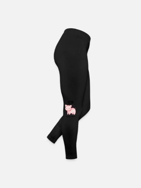 Ich bin ein Schwein - Frauen Jersey Leggings - Schwarz - Rechts