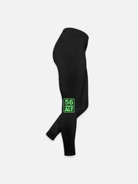 56 - Frauen Jersey Leggings - Schwarz - Rechts