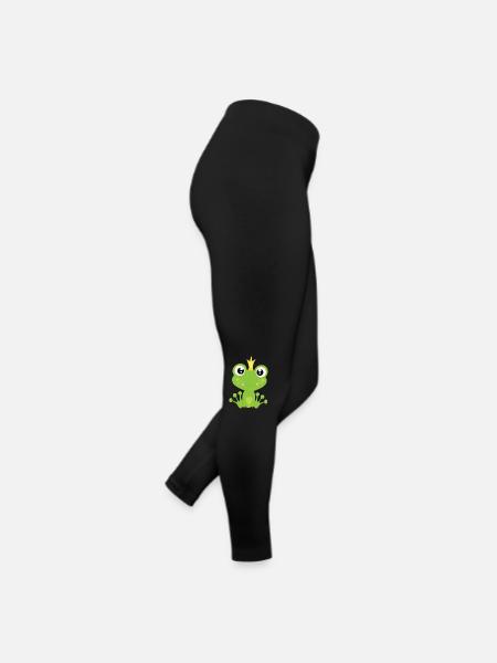 Froschkönig - Frauen Jersey Leggings - Schwarz - Rechts