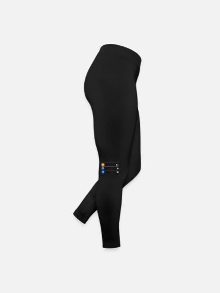 Flugmodus Einstellung - Frauen Jersey Leggings - Schwarz - Rechts