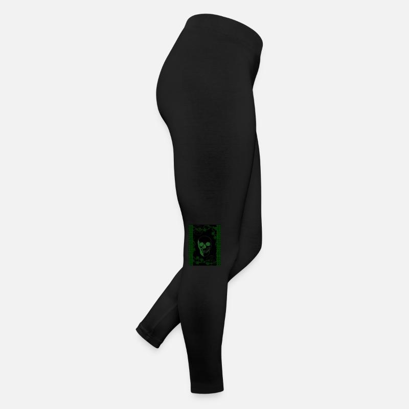Crâne vert Legging en jersey Femme