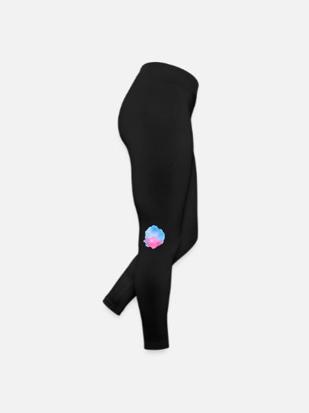 splash bunt farbe muster aufdruck comic style - Frauen Jersey Leggings - Schwarz - Rechts