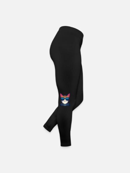 Domestique Cat Cat Pet Kitten Cat Propriétaire - Legging en jersey Femme - noir - Droite
