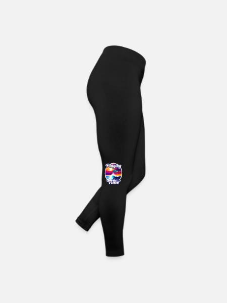 Delphin und Welle - Frauen Jersey Leggings - Schwarz - Rechts