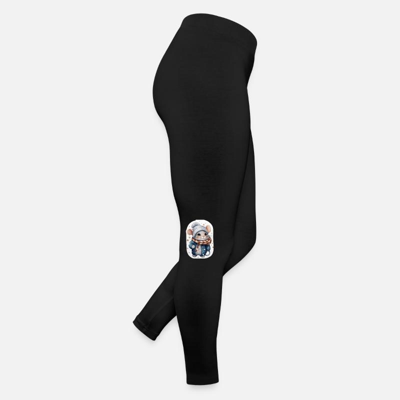 Süße Wintermaus Frauen Jersey Leggings
