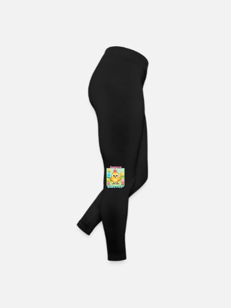 Kleiner Osterhahn - Frauen Jersey Leggings - Schwarz - Rechts