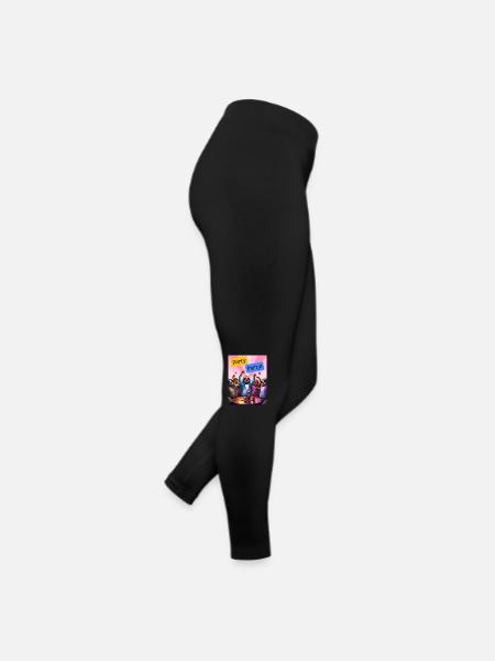 Party Party - Frauen Jersey Leggings - Schwarz - Rechts