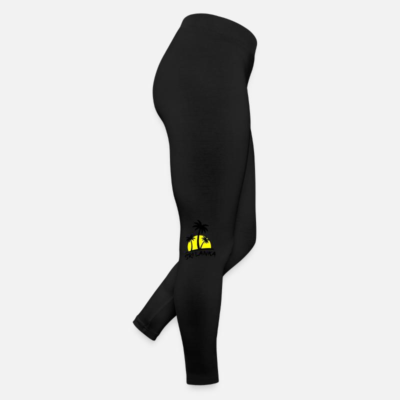 sri lanka - Frauen Jersey Leggings - Schwarz