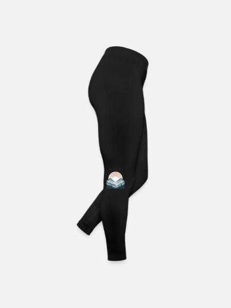 Montagnes - Legging en jersey Femme - noir - Droite
