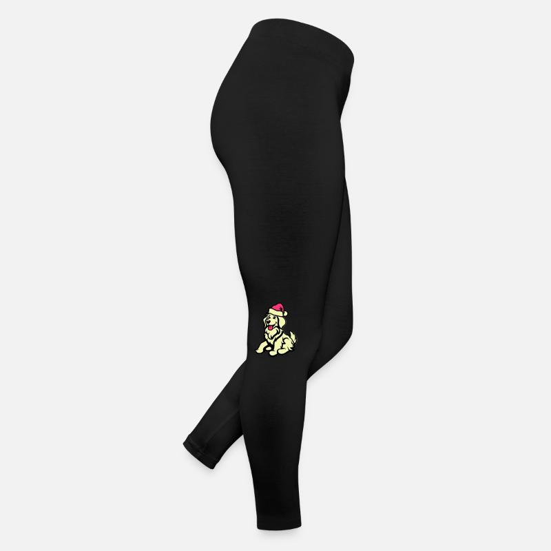 hund comic tier weihnachten Frauen Jersey Leggings