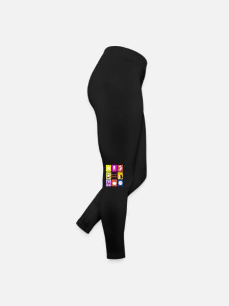 Pattes et cœurs : des animaux mignons pour la Saint-Valentin - Legging en jersey Femme - noir - Droite