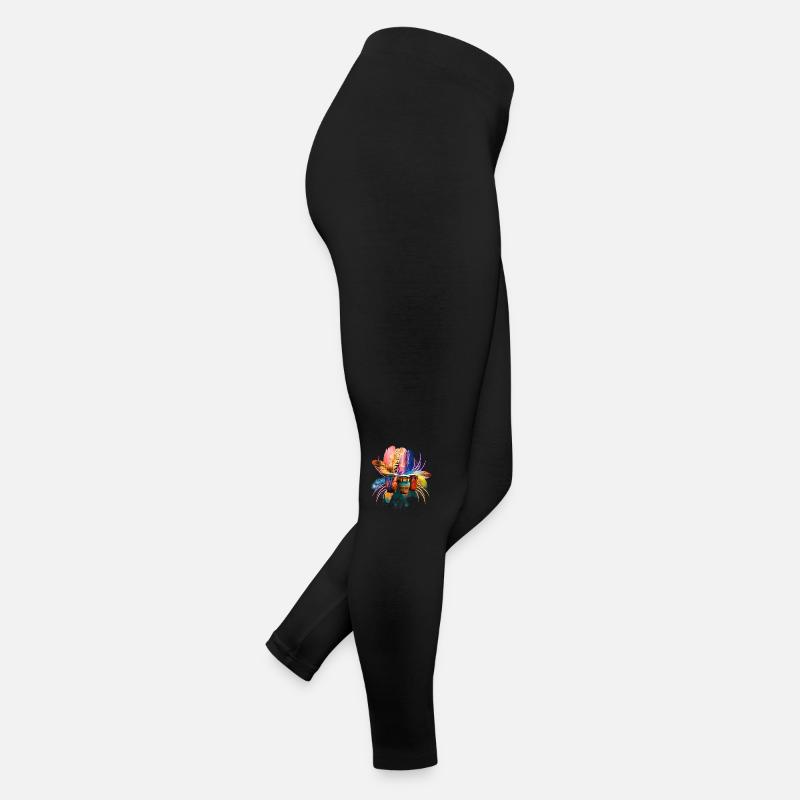 Plumes, Paillettes & Percussions - Legging en jersey Femme - noir