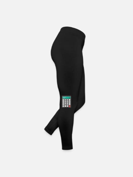 calculatrice - Legging en jersey Femme - noir - Droite