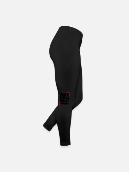 I Have No Idea - Frauen Jersey Leggings - Schwarz - Rechts
