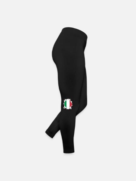 Drapeau Italie Drapeau, drapeau Italie - Legging en jersey Femme - noir - Droite