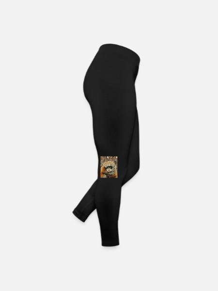 Süße und flauschige Tierbabys - Lama - Frauen Jersey Leggings - Schwarz - Rechts