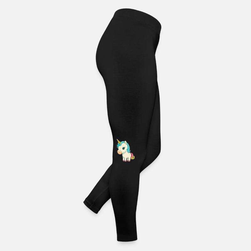 Licorne colorée douce mignonne bande dessinée bande dessinée Legging en jersey Femme