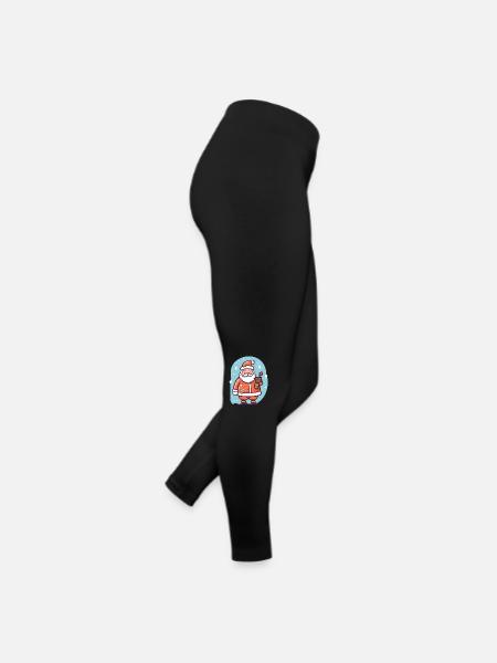 Santa Claus im Schnee - Frauen Jersey Leggings - Schwarz - Rechts