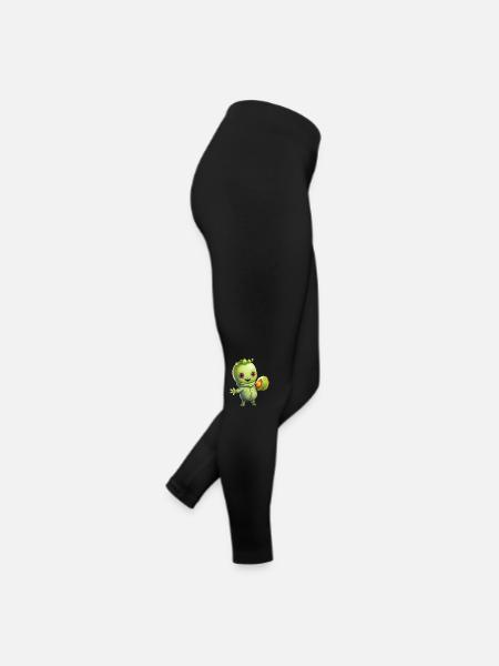 Green Alien Meets Avocado: Healthy - Women’s Jersey Leggings - black - Right