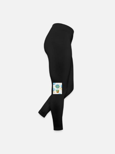 Ich hab dich sooo lieb Elefanten - Frauen Jersey Leggings - Schwarz - Rechts