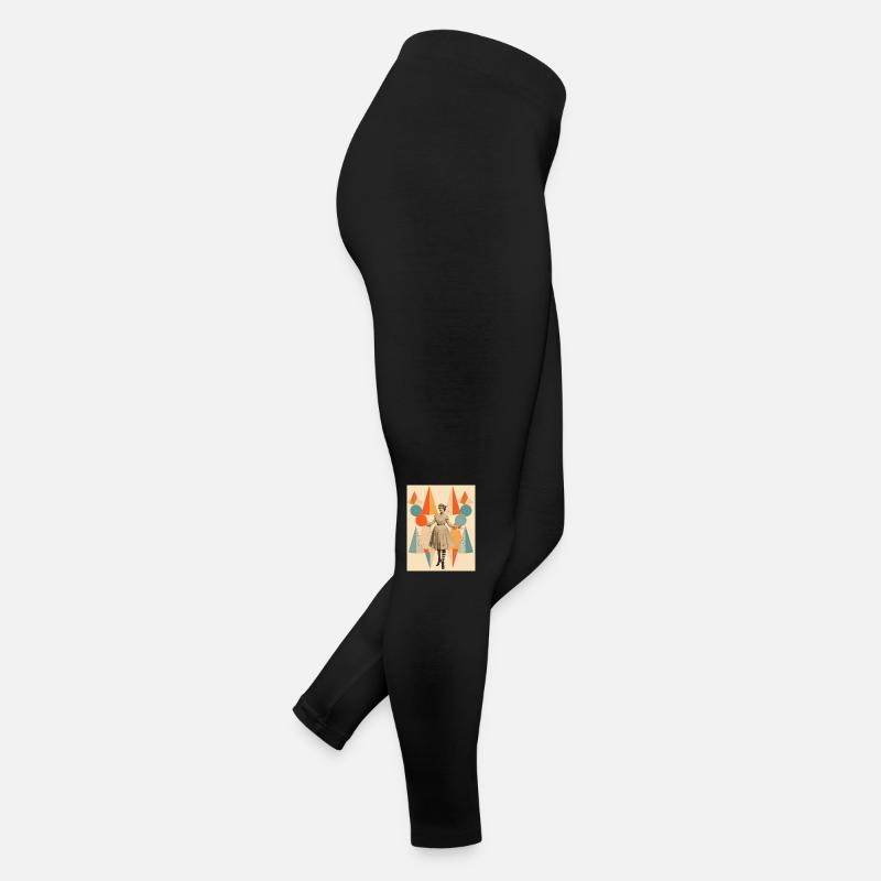 Collage de papier de dame de cirque Legging en jersey Femme