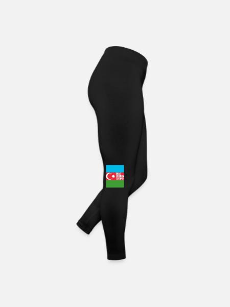 Aserbaidschan Eurovision Song Contest - Frauen Jersey Leggings - Schwarz - Rechts