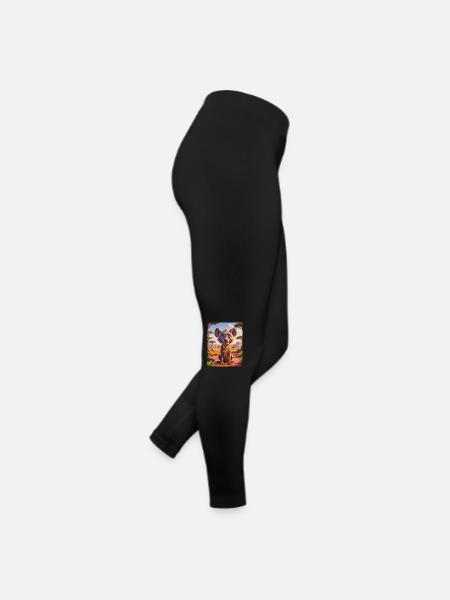 Animaux africains super mignons – Harpie - Legging en jersey Femme - noir - Droite