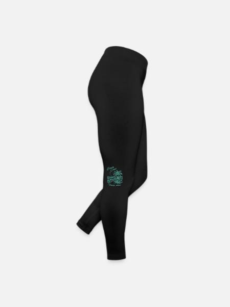 Paradise – Tropical Escape - Frauen Jersey Leggings - Schwarz - Rechts