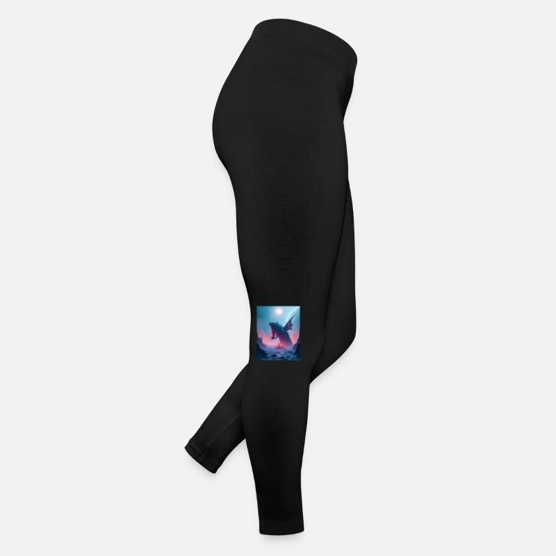 Leviathan, biblical sea serpent of Middle Eastern Women’s Jersey Leggings