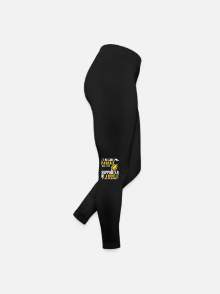supporter rugby stade La Rochelle club rugby - Legging en jersey Femme - noir - Droite