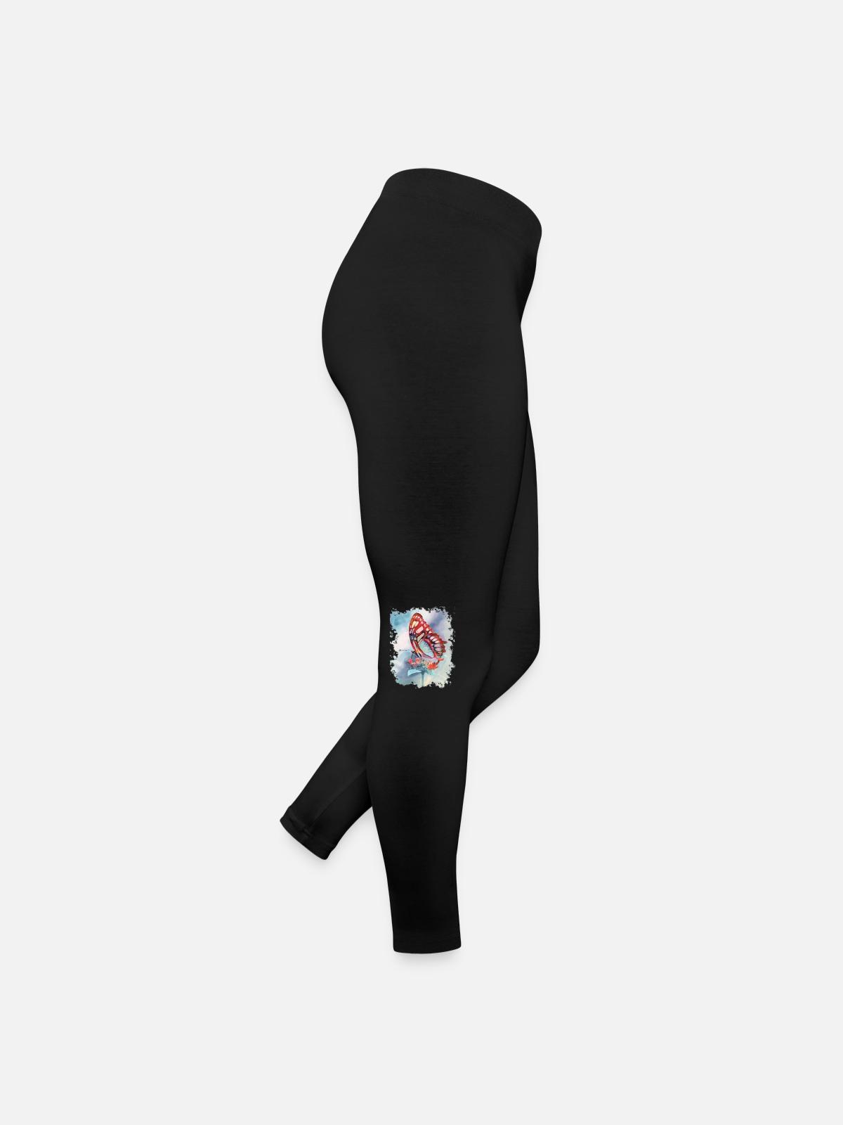 papillon - Legging en jersey Femme - noir - Droite