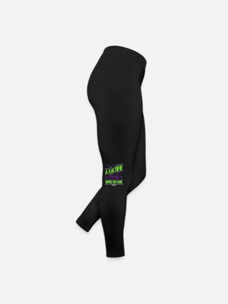 gift quote birthday present statement - Frauen Jersey Leggings - Schwarz - Rechts