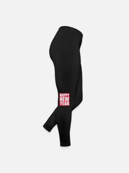 Citation Bonne année - Legging en jersey Femme - noir - Droite