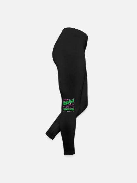 streunerkatze säugetier falbkatze lustiger spruch - Frauen Jersey Leggings - Schwarz - Rechts