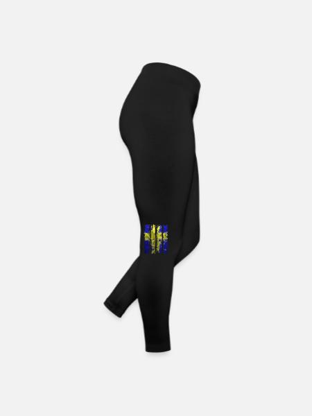 Schweden Schweden Flagge national norden skandinavia - Frauen Jersey Leggings - Schwarz - Rechts