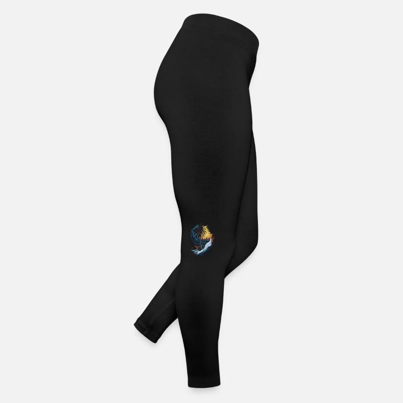 Palmier vague été Legging en jersey Femme