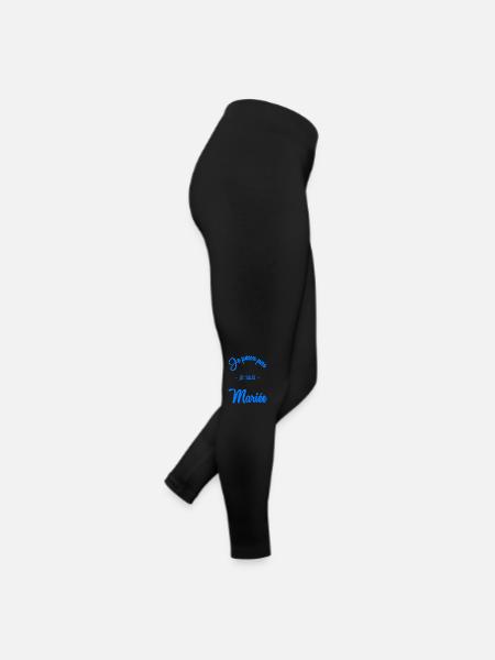 MARIEE. COEUR. COUPLE. JUST MARRIED. EVJF - Legging en jersey Femme - noir - Droite