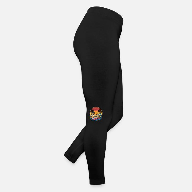 Summer vibes retro sunset Women’s Jersey Leggings