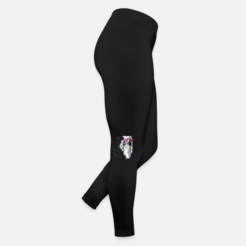 Illinois (United States) | Real Flag | Flag Map Script Women’s Jersey Leggings