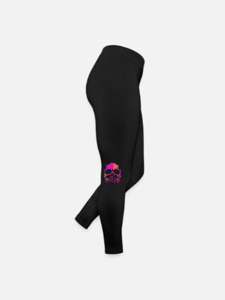 Regenbogen Pink Camo Gasmaske - Frauen Jersey Leggings - Schwarz - Rechts