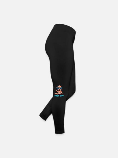 baby comic - Frauen Jersey Leggings - Schwarz - Rechts