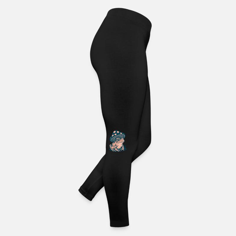 Vintage Mushroom Frog Cottagecore Women’s Jersey Leggings