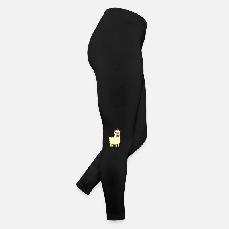 Cadeau de lama souriant joyeux Lama Lamorożec Legging en jersey Femme