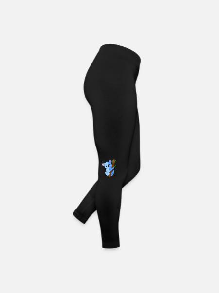 Koala - Frauen Jersey Leggings - Schwarz - Rechts