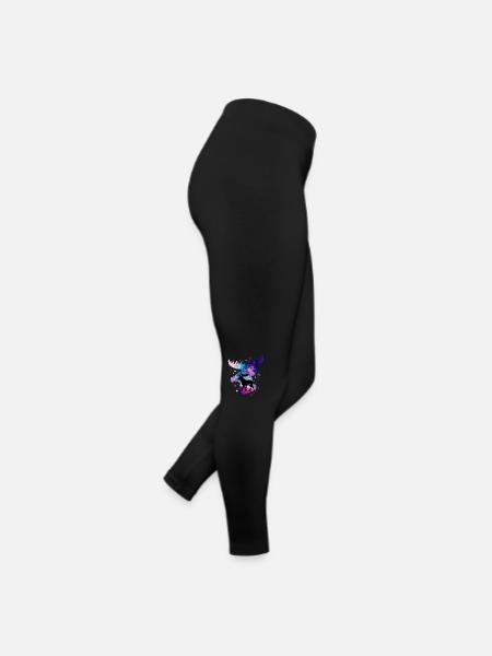 Elche Elche Cerf cerf renne cadeau de cerf - Legging en jersey Femme - noir - Droite