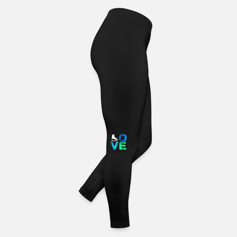 Ich liebe Schlittschuhe Eiskunstlauf Schlittschuh Frauen Jersey Leggings